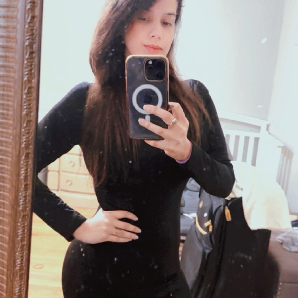 Elegant Black Long Sleeve Dress